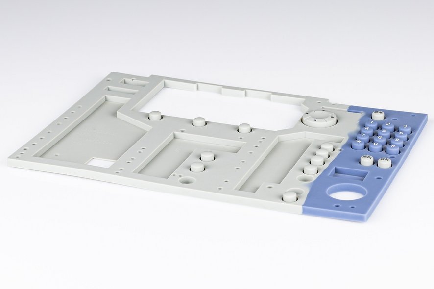 2-coloured silicone switch mat with 2-color printing