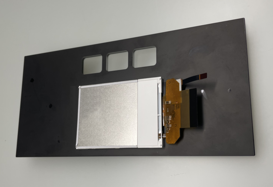 Rückseite der TFT Einheit mit Dark-Bonding (Dark OCA)